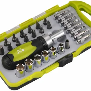 Nejlepší Cena Ráčnový šroubovák s ořechy a hroty Extol Craft, sada 30 ks