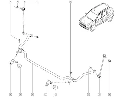Zkrutný Stabilizátor/Stabilizační Tyč Předek Originál Dacia Duster 546114265R Koupit Online