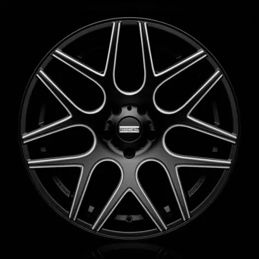 Tovární Cena Fondmetal STC-MS 20x8.5" ET45 5x120 Alu kola - Černé s bílým orámováním STCMSF8520305120INA4