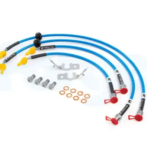 Pouze Dnes Forge Motorsport Pletené brzdové hadice pro Hyundai i30N - modré plné SBH-HYN-04-I30N-BS