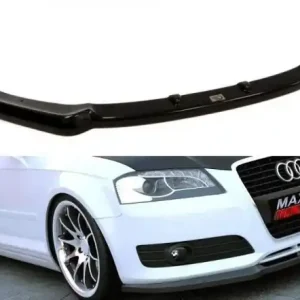Cenová Bomba Maxton Design Spoiler předního nárazníku Audi A3 8P Facelift - černý lesklý lak AU-A3-2F-FD1G