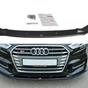 Rychlé Dodání Maxton Design Spoiler předního nárazníku Audi A3 S-Line/S3 8V Facelift V.1 - texturovaný plast AU-S3-3F-FD1T