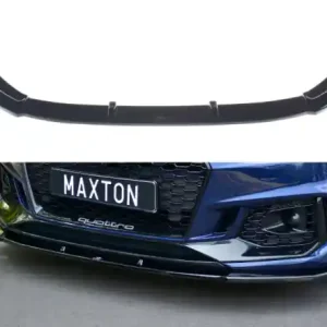 Super Cena Maxton Design Spoiler předního nárazníku Audi RS4 B9 V.1 - černý lesklý lak AU-RS4-B9-FD1G