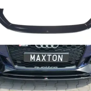Aktuální Maxton Design Spoiler předního nárazníku Audi RS4 B9 V.2 - černý lesklý lak AU-RS4-B9-FD2G
