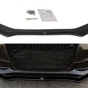 Značkový Maxton Design Spoiler předního nárazníku Audi S4 B8 Facelift V.2 - texturovaný plast AU-S4-B8F-FD2T
