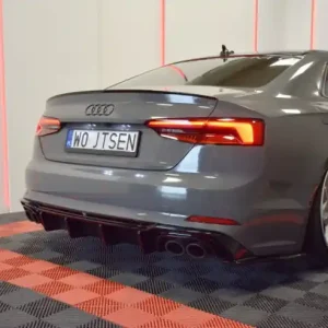 Cenová Bomba Maxton Design Spoiler zadního nárazníku Audi S5/A5 S-Line B9 Coupe/Sportback - černý lesklý lak AU-S5-2-RS1G