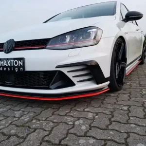 Speciální Cena Maxton Design Spoiler předního nárazníku VW Golf Mk7 GTI Clubsport - černý lesklý lak VW-GO-7-GTI-CS-FD1G