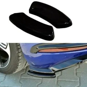 Cenově Výhodný Maxton Design Boční lišty zadního nárazníku VW Golf Mk7 R Facelift - černý lesklý lak VW-GO-7F-R-RSD1G