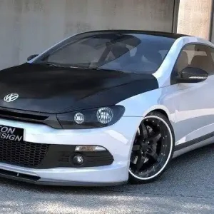 Značkový Maxton Design Spoiler předního nárazníku VW Scirocco R-Line - karbon VW-SC-3-RLINE-FD1C