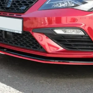 Značkový Maxton Design Spoiler předního nárazníku Seat Leon Mk3 Cupra Facelift V.3 - karbon SE-LE-3F-CU-FD1C+FD3RED