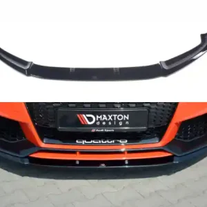 Vrácení Zdarma Maxton Design Spoiler předního nárazníku Audi TT RS (8S) V.2 - černý lesklý lak AU-TT-3-RS-FD2G