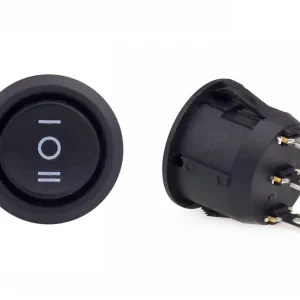 Amio 02463 - Černý oválný vypínač 12/230V BU03 Originální