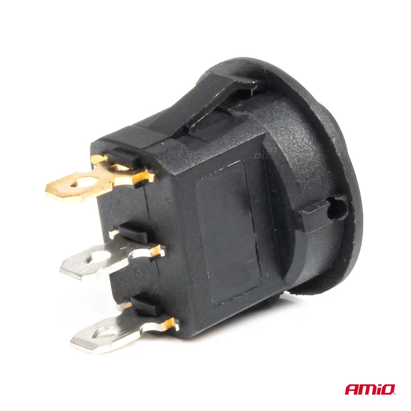 Amio 03964 - Kolébkový kulatý spínač se zeleným podsvícením AMIO- Levný