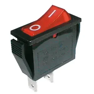 Cenově Výhodný TIPA 02620021 - Přepínač kolébkový 2pol./2pin ON-OFF 250V/15A červený