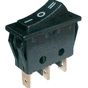 Ověřený TIPA 02620026 - Přepínač kolébkový 3pol./3pin ON-OFF-ON 250V/15A černý