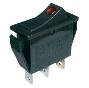 TIPA 02620027 - Přepínač kolébkový 2pol./3pin ON-OFF 250V/15A prosv. bod R Výprodej
