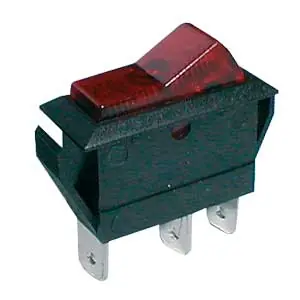 Nejlepší Volba TIPA 02620045 - Přepínač kolébkový 2pol./3pin ON-OFF 20A/12VDC pros. červený