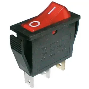 TIPA 02620005 - Přepínač kolébkový 2pol./3pin ON-OFF 250V/15A pros. červený Sleva