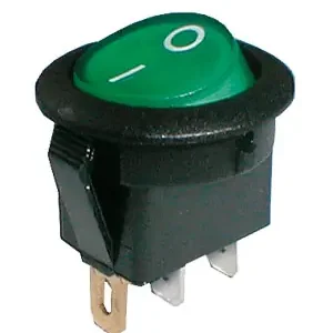 Nová Kolekce TIPA 02620016 - Přepínač kolébkový kul. pros. 2pol./3pin ON-OFF 250V/6A zelený
