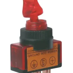 TIPA 02610030 - Přepínač páčkový 2pol./3pin ON-OFF 12VDC prosv. červený Objednat Nyní