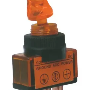 Poslední Šance TIPA 02610032 - Přepínač páčkový 2pol./3pin ON-OFF 12VDC prosv. žlutý