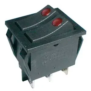 TIPA 02620033 - Přepínač kolébkový 2x(2pol./3pin) ON-OFF 250V/15A pros. bod R Cenová Bomba