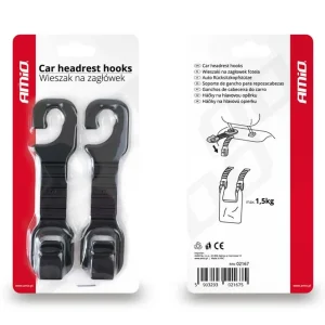 Amio 02167 - Háčky na hlavovou opěrku Značkový