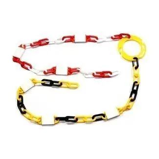 Cenově Výhodný AHProfi PRC08-51 - Plastový reflexní žlutočerný řetěz pro ohražení
