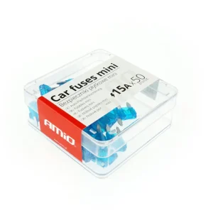 Dokud Zásoby Vydrží Amio 02220 - Autopojistky MINI pouzdro 50 ks 15A