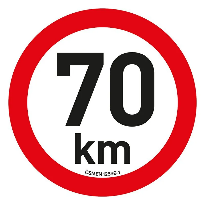 Poslední Šance Compass 34473 - Samolepka omezení rychlosti 70 km/h reflexní (200 mm)