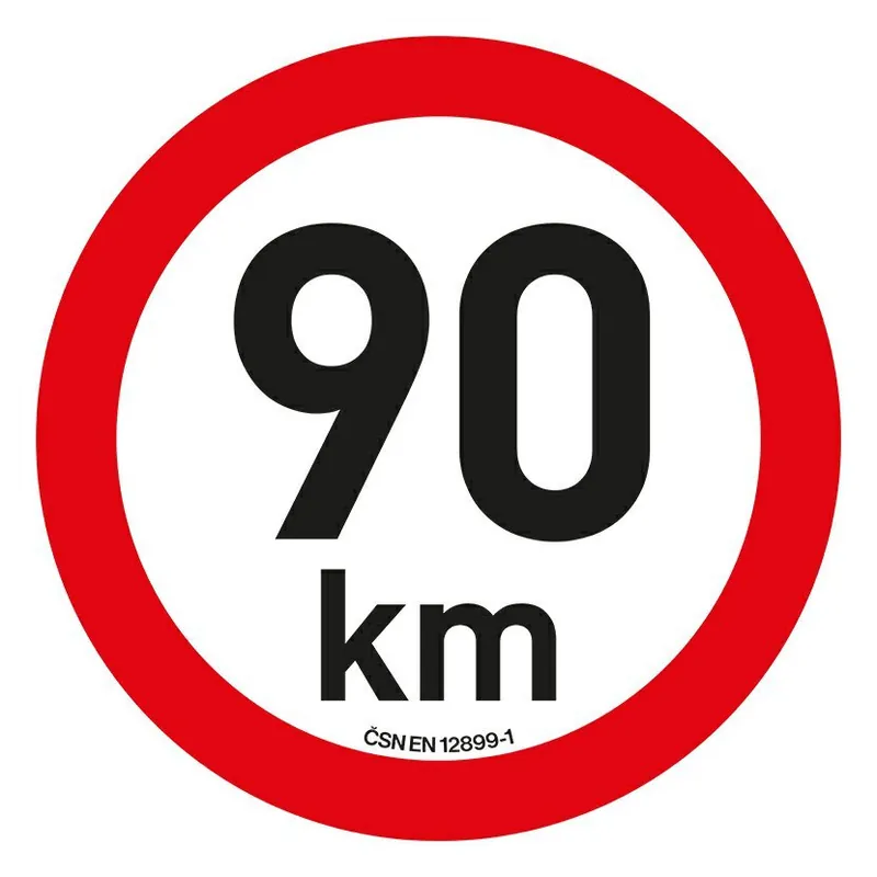 Compass 34475 - Samolepka omezení rychlosti 90 km/h reflexní (200 mm) Dokud Zásoby Vydrží