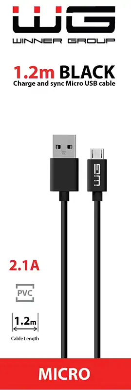 5701506 - Datový kabel USB-A_micro-USB, 2,1 A, černý, 120 cm Cenově Výhodný