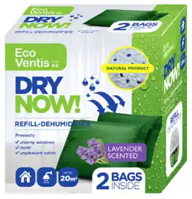 83389 - ECO VENTIS NÁHRADNÍ NÁPLŇ PRO ODVLHČOVAČ DO DOMÁCNOSTI S VŮNÍ LEVANDULE 2 x 250 g Tovární Cena