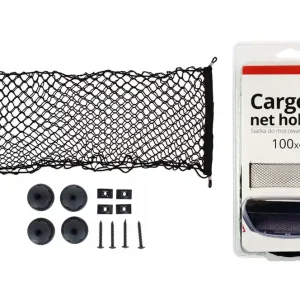 Výprodej Amio 02148 - Síťka na uchycení zavazadel s kapsou a úchyty 100x40