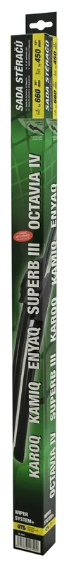 Green 10800 - Stěrače FLAT SET 660+450mm GREEN OCT IV, SUP III, Karoq, Kamiq, Enyaq Nejlepší Volba