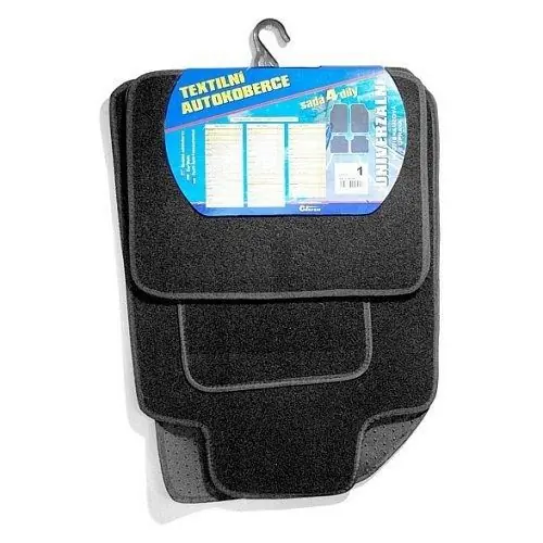 Compass 04301 - Koberce textilní UNI 4ks vel.1. černé Zlevněný