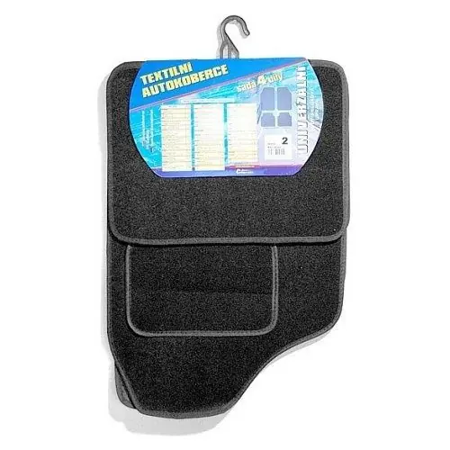 Compass 04302 - Koberce textilní UNI 4ks vel.2. černé Super Cena