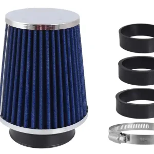 151-0115 - Filtr vzduchový UNI 120x130x90mm, modrý/chrom, adaptér 60, 63, 70mm, 86001 Cenový Hit