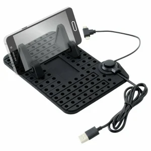 Rychlé Dodání Compass 06259 - Držák telefonu s podložkou a kabelem micro USB
