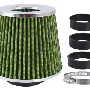 151-0112 - Filtr vzduchový UNI 155x130x120mm, zelený/chrom, adaptér 60,63,70mm, 86008 Oblíbený