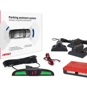 Tovární Cena Amio 02286 - Parkovací asistent LED COB 4 senzory černé 19mm TRUCK