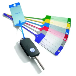 Kup Teď AHProfi 434010080 - Modré PP plastové visačky na klíče 100ks