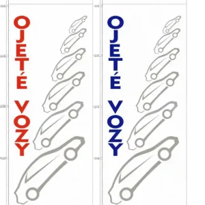 Objednat Nyní AHProfi 125210050Č - Vlajka OJETÉ VOZY - bílá, červený nápis