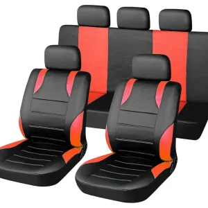 Compass 31676 - Potahy sedadel sada 9ks SPORT červené AIRBAG Pouze Dnes