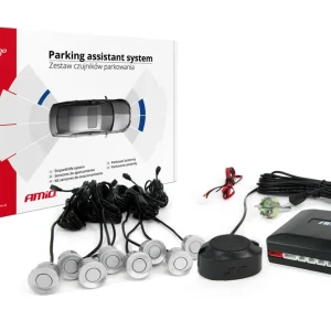 Odeslání Ihned Amio 01596 - Parkovací asistent Buzzer 8 senzorů stříbrných