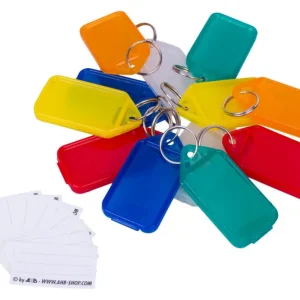 AHProfi 434090190 - Vícebarevné CLICK plastové visačky na klíče - velké 50ks Expresní Doručení