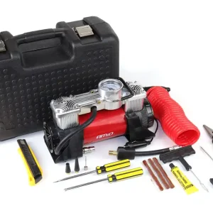 Amio 02640 - Kompresor do auta kovový dvoupístový 12V HQ, ACOMP-18 AMiO- Jen Po Omezenou Doba