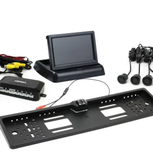 Amio 02702 - Parkovací asistent TFT02 4,3" s kamerou HD-402-LED 4 senzory černá "GOLD" Víkendová Akce