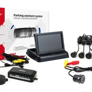 Originální Amio 02698 - Parkovací asistent TFT02 4,3" s kamerou HD-307-IR 4 senzory černá "GOLD"