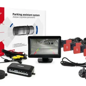 Horká Nabídka Amio 02264 - Parkovací asistent TFT01 4,3" s kamerou HD-305 LED 4 senzory černá vnitřní